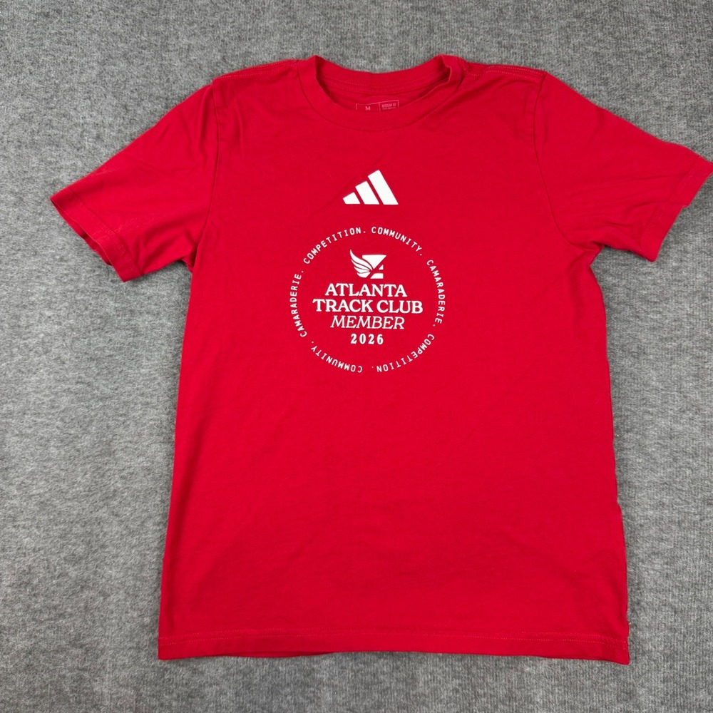 Adidas T-Shirt‎ Women Medium Red Atlanta Track Club Member 2026 Graphic Tee